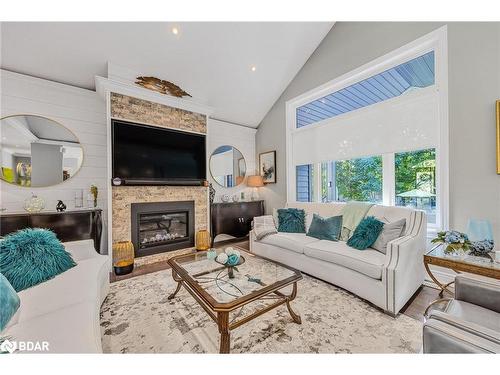 2248 Elana Drive, Severn, ON - Indoor Photo Showing Living Room With Fireplace