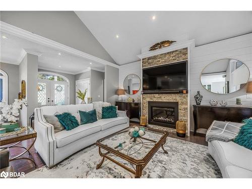 2248 Elana Drive, Severn, ON - Indoor Photo Showing Living Room With Fireplace