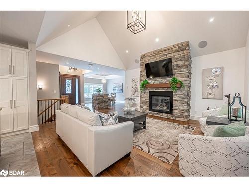 28 Heron Boulevard, Minesing, ON - Indoor Photo Showing Living Room With Fireplace