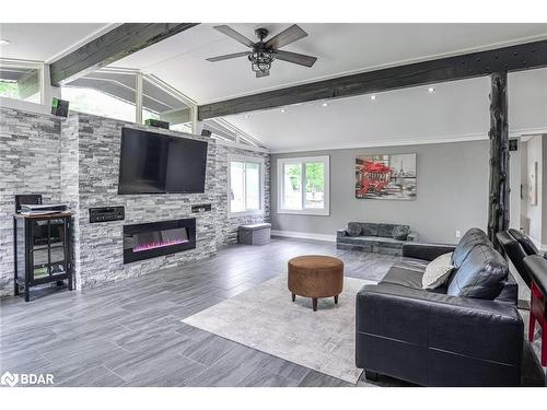 143 Hwy 612, Seguin, ON - Indoor Photo Showing Living Room With Fireplace