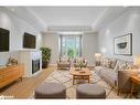 420-3351 Cawthra Road, Mississauga, ON  - Indoor Photo Showing Living Room With Fireplace 