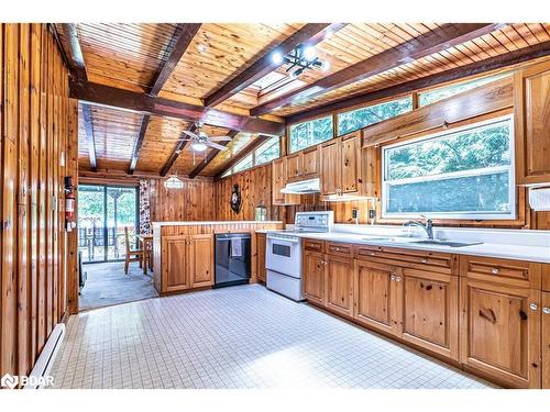 159 Mcguire Beach Rd Road, Kawartha Lakes, ON - Indoor Photo Showing Kitchen With Double Sink