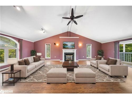 58 Unity Side Road, Caledonia, ON - Indoor Photo Showing Living Room With Fireplace