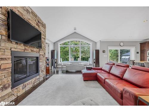 36 Lilac Lane, Midhurst, ON - Indoor Photo Showing Living Room With Fireplace