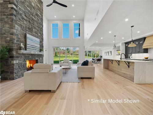 3588 13 Line N, Oro-Medonte, ON - Indoor Photo Showing Living Room With Fireplace