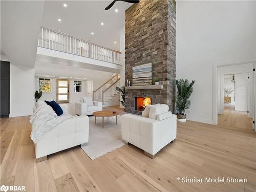 3588 13 Line N, Oro-Medonte, ON - Indoor Photo Showing Living Room With Fireplace