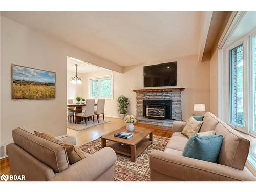 3 Pratt Road, Barrie, ON - Indoor Photo Showing Living Room With Fireplace