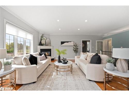 10 Deanna Drive, Wasaga Beach, ON - Indoor Photo Showing Living Room With Fireplace