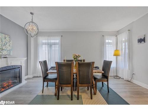 23 Pepin Court, Barrie, ON - Indoor Photo Showing Dining Room With Fireplace