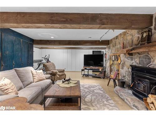 3686 Agnew Road, Severn, ON - Indoor Photo Showing Living Room With Fireplace