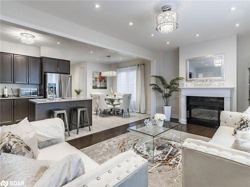 223 Thompson Road, Caledonia, ON - Indoor Photo Showing Living Room With Fireplace