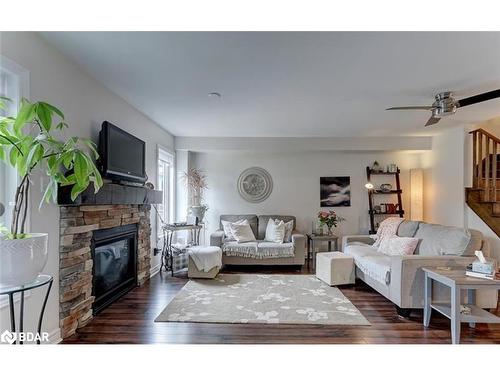 12 Masters Crescent, Port Severn, ON - Indoor Photo Showing Living Room With Fireplace