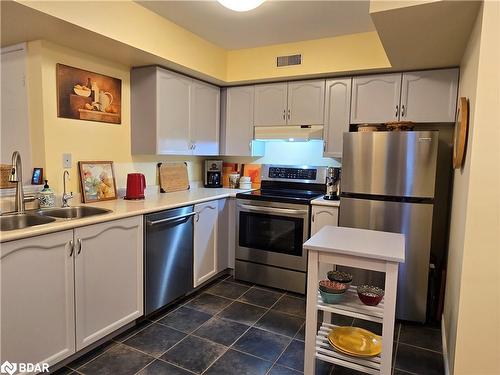 201-492 Laclie Street, Orillia, ON - Indoor Photo Showing Kitchen With Double Sink