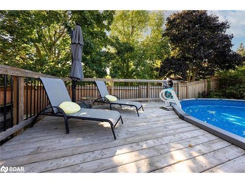 26 Doon Crescent, Keswick, ON - Outdoor With Above Ground Pool With Deck Patio Veranda