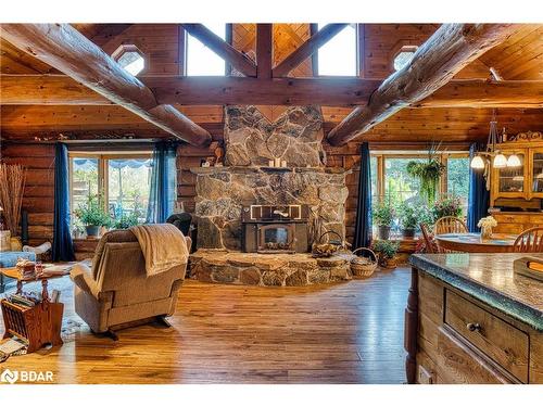 622423 Sideroad 7, Chatsworth, ON - Indoor Photo Showing Living Room With Fireplace