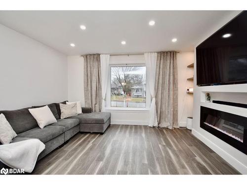 72 Jane Crescent, Barrie, ON - Indoor Photo Showing Living Room With Fireplace