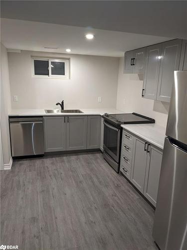 Lower-6 Bowman Avenue, Barrie, ON - Indoor Photo Showing Kitchen With Stainless Steel Kitchen