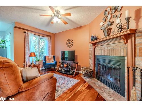 34 Ward Drive, Barrie, ON - Indoor Photo Showing Living Room With Fireplace