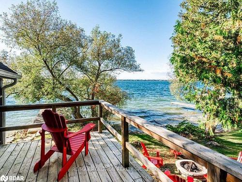 6568 Quarry Point Road, Ramara, ON - Outdoor With Body Of Water With Deck Patio Veranda With View