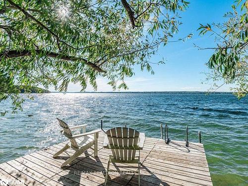 6568 Quarry Point Road, Ramara, ON - Outdoor With Body Of Water With Deck Patio Veranda With View