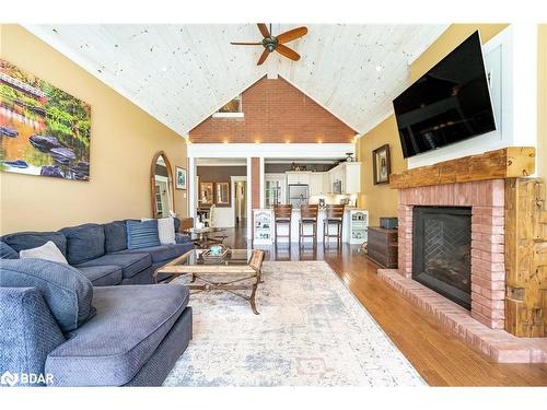 54 Nelson Street W, Alliston, ON - Indoor Photo Showing Living Room With Fireplace