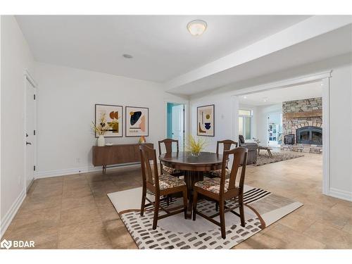 1220 Shoreview Drive, Innisfil, ON - Indoor Photo Showing Dining Room With Fireplace