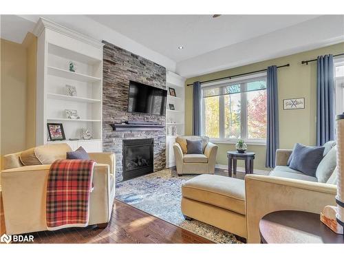 44 Starboard Circle, Wasaga Beach, ON - Indoor Photo Showing Living Room With Fireplace