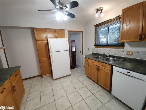 1023 Carson Road, Springwater, ON - Indoor Photo Showing Kitchen With Double Sink