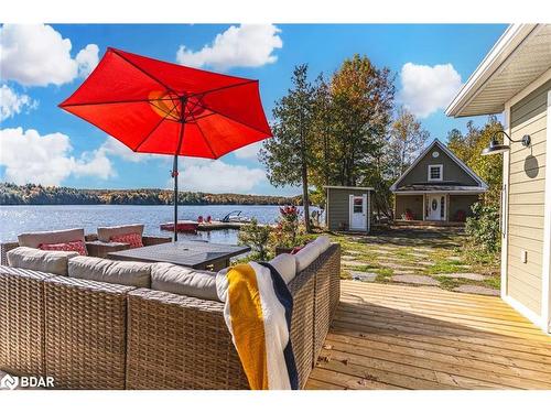 3978 South Portage Road, Huntsville, ON - Outdoor With Body Of Water With Deck Patio Veranda