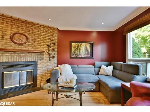 2094 Fennell Dr, Innisfil, ON - Indoor Photo Showing Living Room With Fireplace