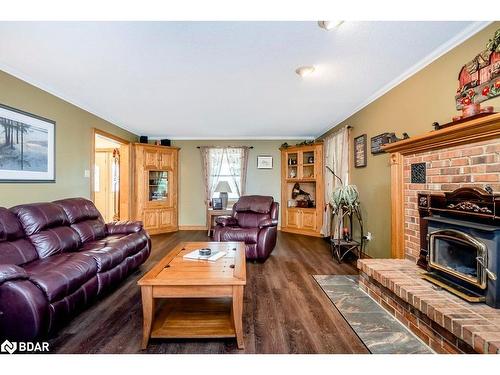 301 Concession 4 East Road, Tiny, ON - Indoor Photo Showing Living Room With Fireplace