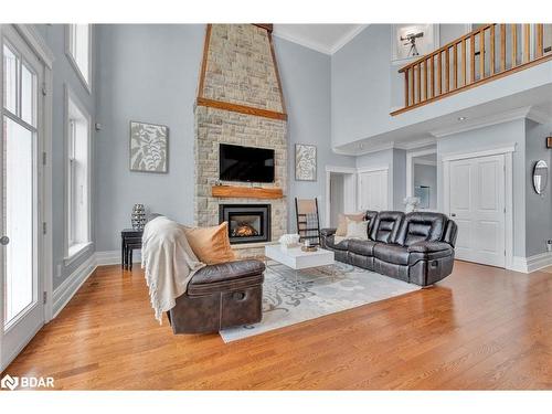 436 8Th Concession Road, Carlisle, ON - Indoor Photo Showing Living Room With Fireplace