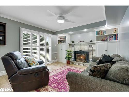 9 Bellevue Crescent, Barrie, ON - Indoor Photo Showing Living Room With Fireplace