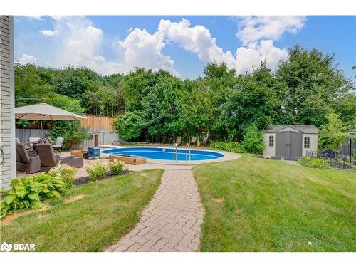 9 Bellevue Crescent, Barrie, ON - Outdoor With In Ground Pool With Deck Patio Veranda With Backyard