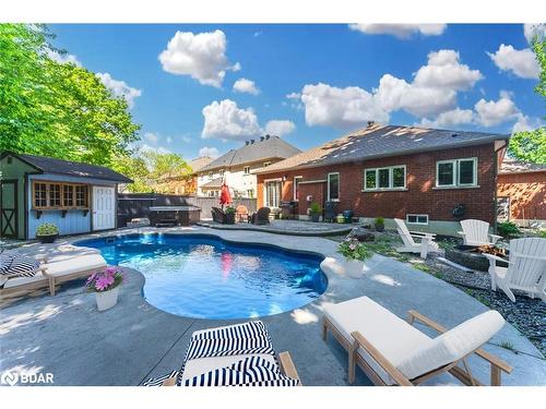 34 Camelot Square, Barrie, ON - Outdoor With In Ground Pool With Deck Patio Veranda