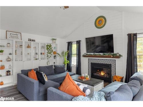 1001 Vance Crescent, Innisfil, ON - Indoor Photo Showing Living Room With Fireplace