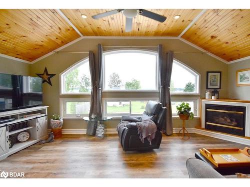 5632 Penetanguishene Road, Elmvale, ON - Indoor Photo Showing Living Room With Fireplace