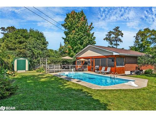 121 Queen Street Street, Fenelon Falls, ON - Outdoor With In Ground Pool With Backyard