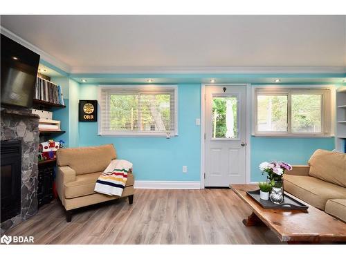 2 Lewis Lane, Barrie, ON - Indoor Photo Showing Living Room With Fireplace