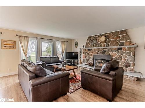 1754 Concession 10 Rd, Ramara, ON - Indoor Photo Showing Living Room With Fireplace