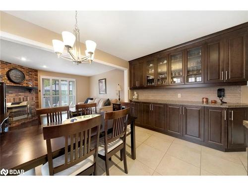 56 Bishop Drive, Barrie, ON - Indoor Photo Showing Dining Room With Fireplace