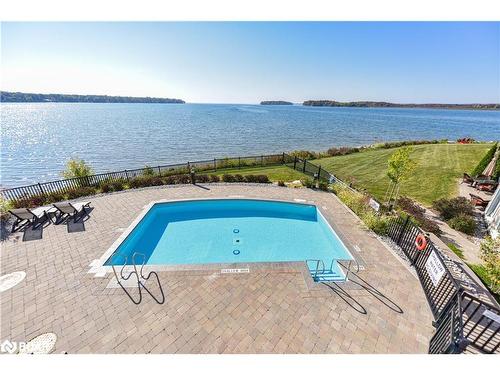 605-80 Orchard Point Road, Orillia, ON - Outdoor With Body Of Water With In Ground Pool With View