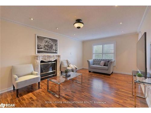 2857 Termini Terrace, Mississauga, ON - Indoor Photo Showing Living Room With Fireplace