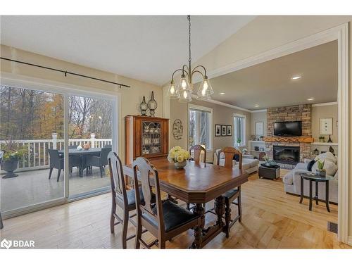 30 Hickory Lane, Oro-Medonte, ON - Indoor Photo Showing Dining Room With Fireplace