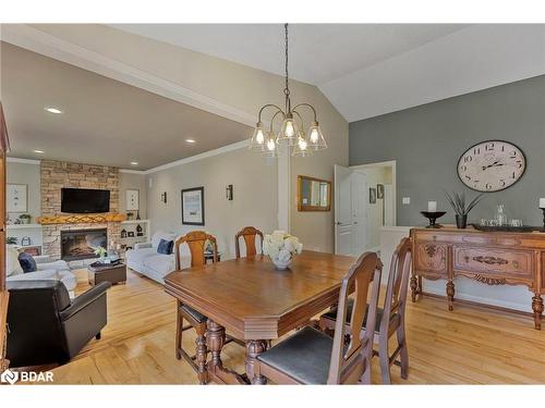 30 Hickory Lane, Oro-Medonte, ON - Indoor Photo Showing Dining Room With Fireplace