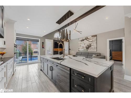 51 Cameron Street, Springwater, ON - Indoor Photo Showing Kitchen With Double Sink With Upgraded Kitchen