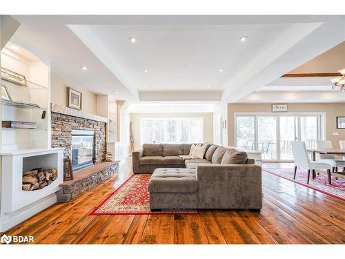 7 Pine Point, Oro-Medonte, ON - Indoor Photo Showing Living Room With Fireplace