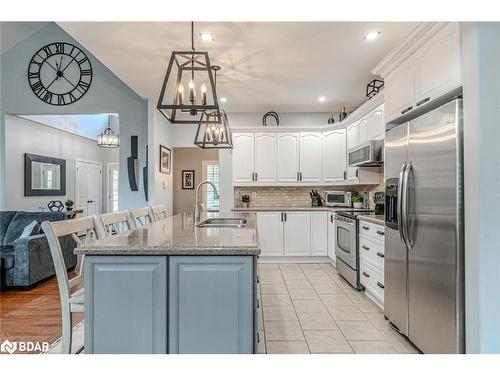 30 Lloyd Cook Drive E, Springwater, ON - Indoor Photo Showing Kitchen With Stainless Steel Kitchen With Double Sink With Upgraded Kitchen