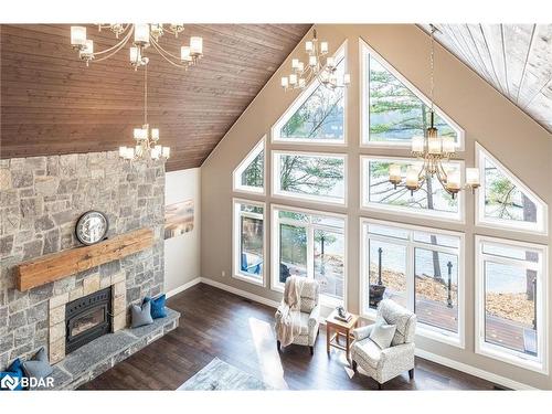 4245 Delta Road, Severn Bridge, ON - Indoor With Fireplace