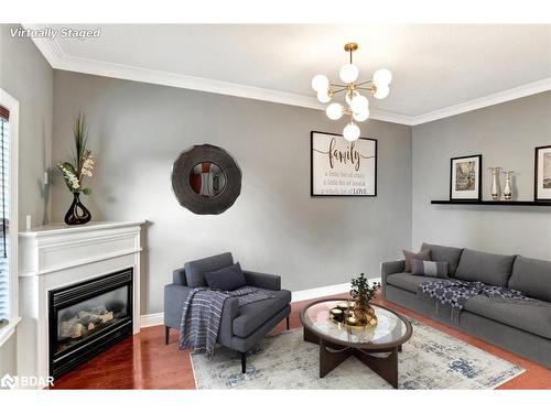 75 Ruffet Drive, Barrie, ON - Indoor Photo Showing Living Room With Fireplace